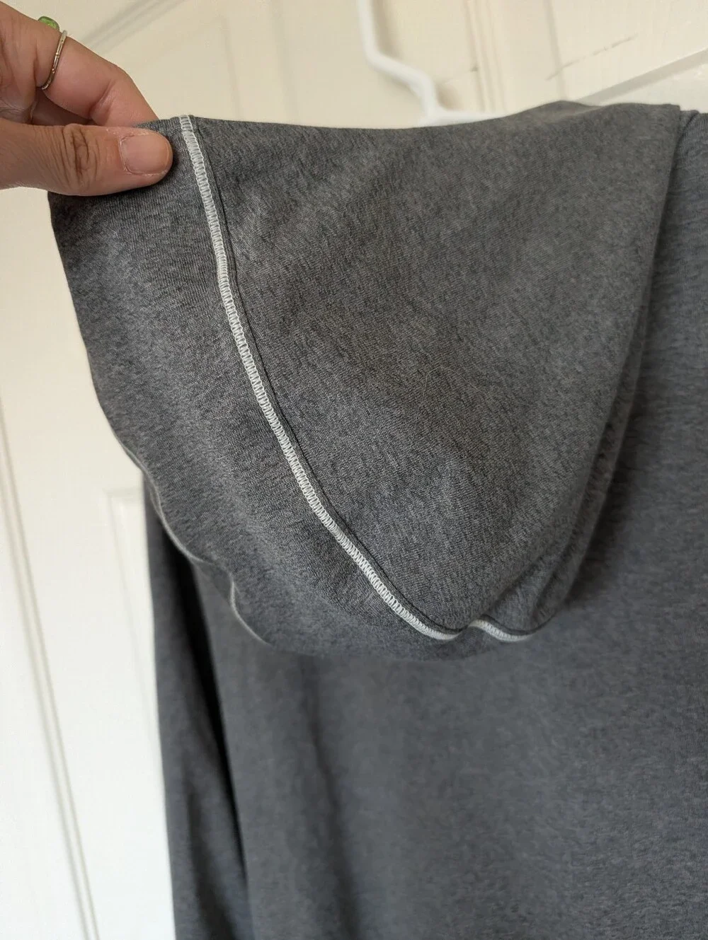 The North Face Mens Hoodie Sweatshirt Gray Hooded Pullover Flashdry M FLAW